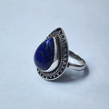 Anillo lágrima de Lapizlázuli