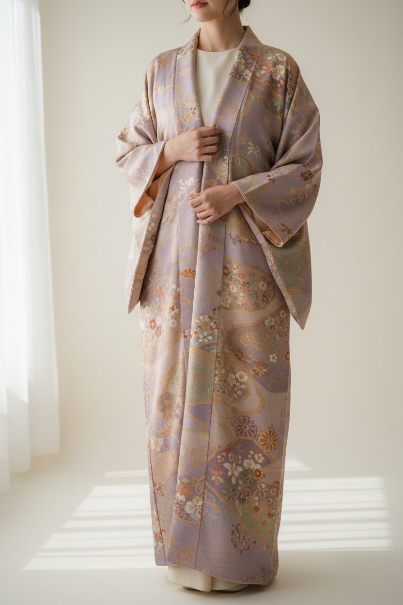 Kimono Seda Estampado