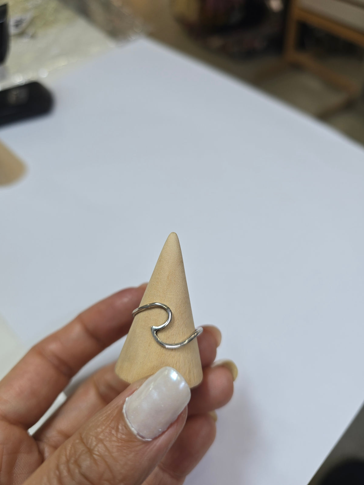 Anillo ola de plata