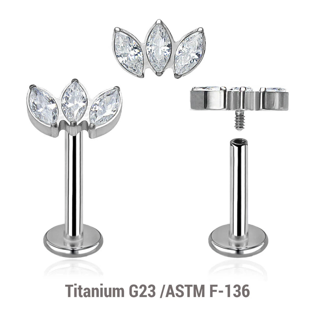 Pircing de  titanio modelo marquesina